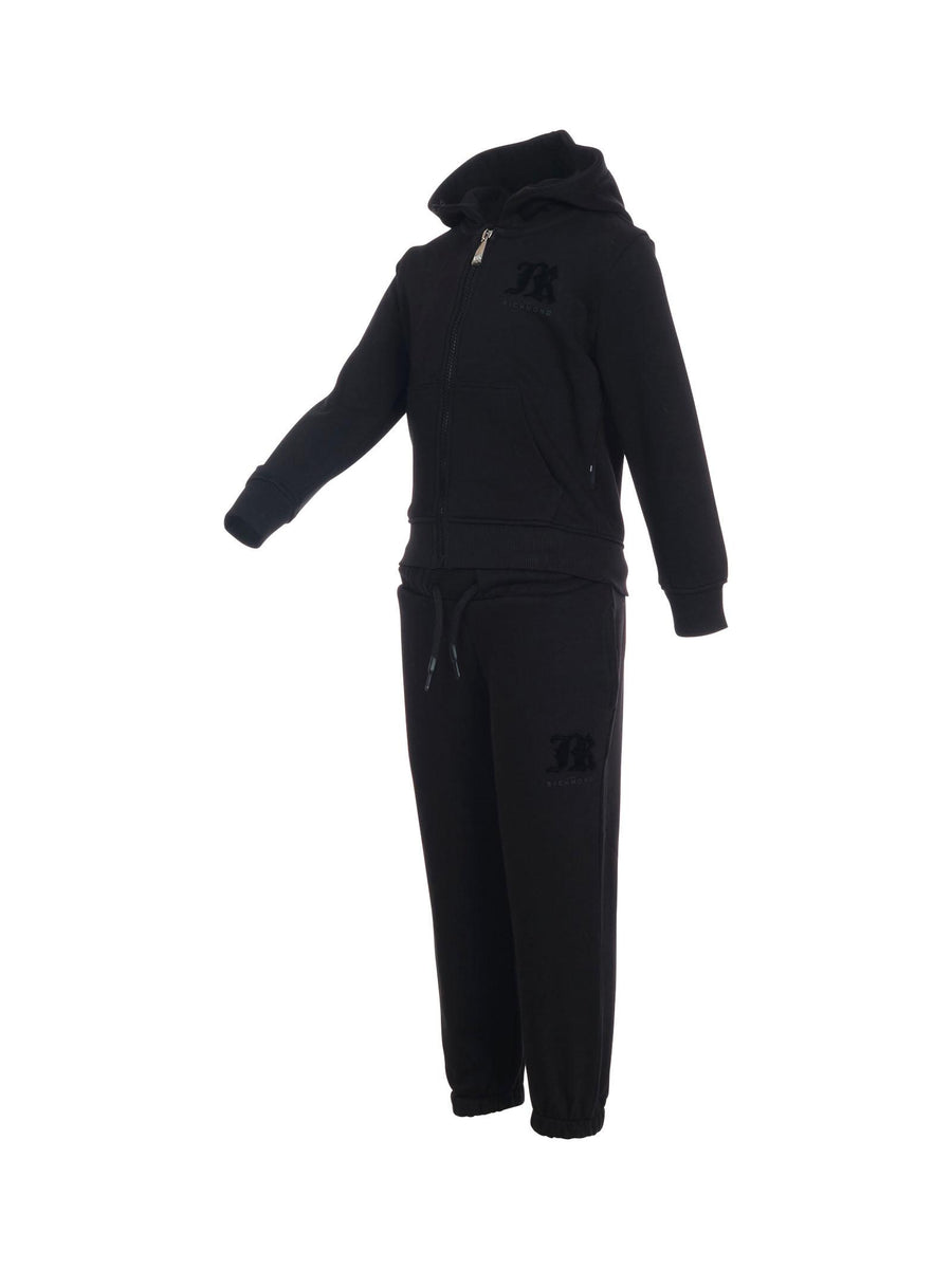 Completo con felpa John Richmond nero con logo "Jr" in velluto RBA25001CF BLACK John Richmond 