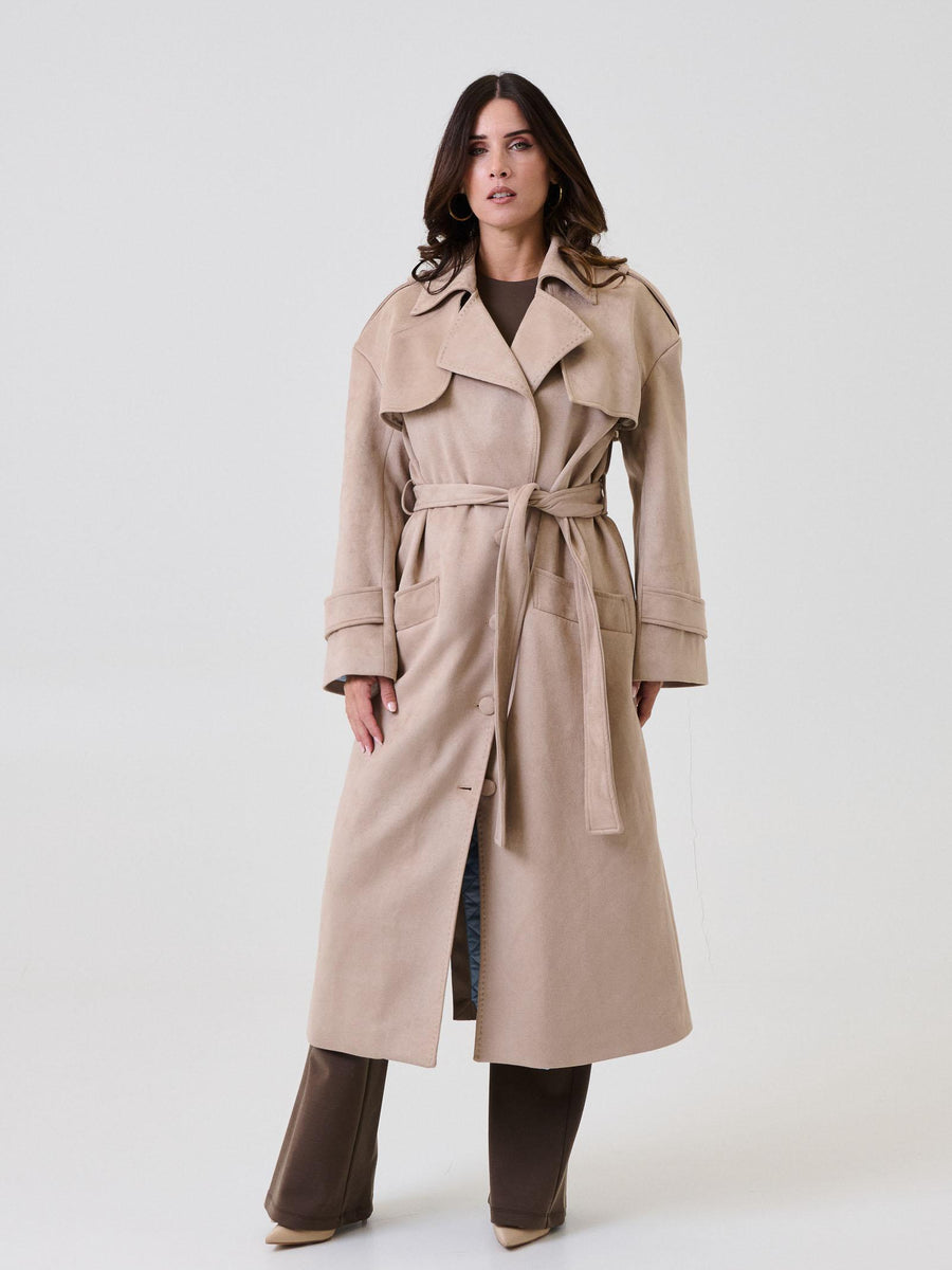 Cappotto scamosciato Bohemian Vì beige CP280 SAND Bohemian V 