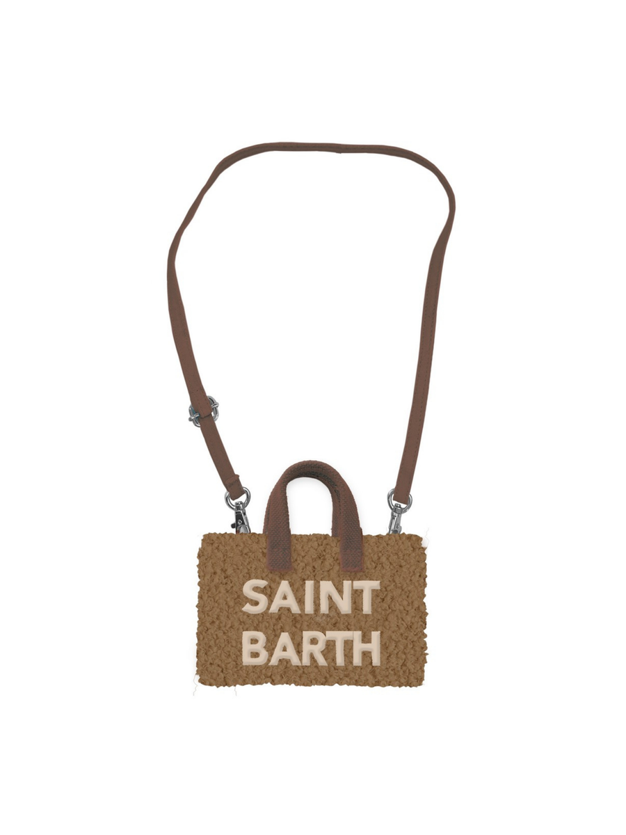 Borsa porta telefono "logo 21 emb" Saint Barth marrone PHONE004 00221I MC2 SAINT BARTH 