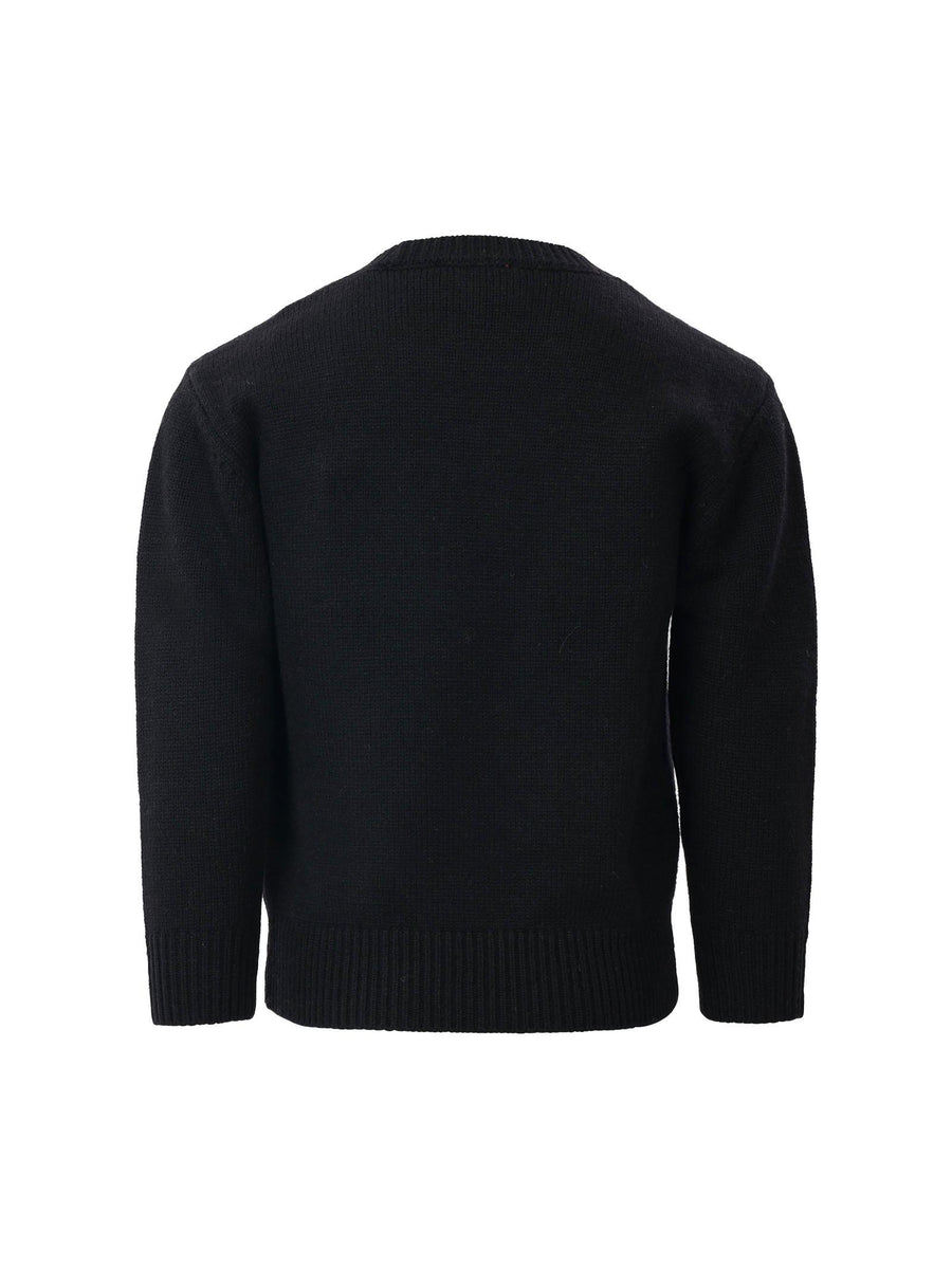 Pullover nero con ricamo logo J01550KYAV8 K900 Diesel 