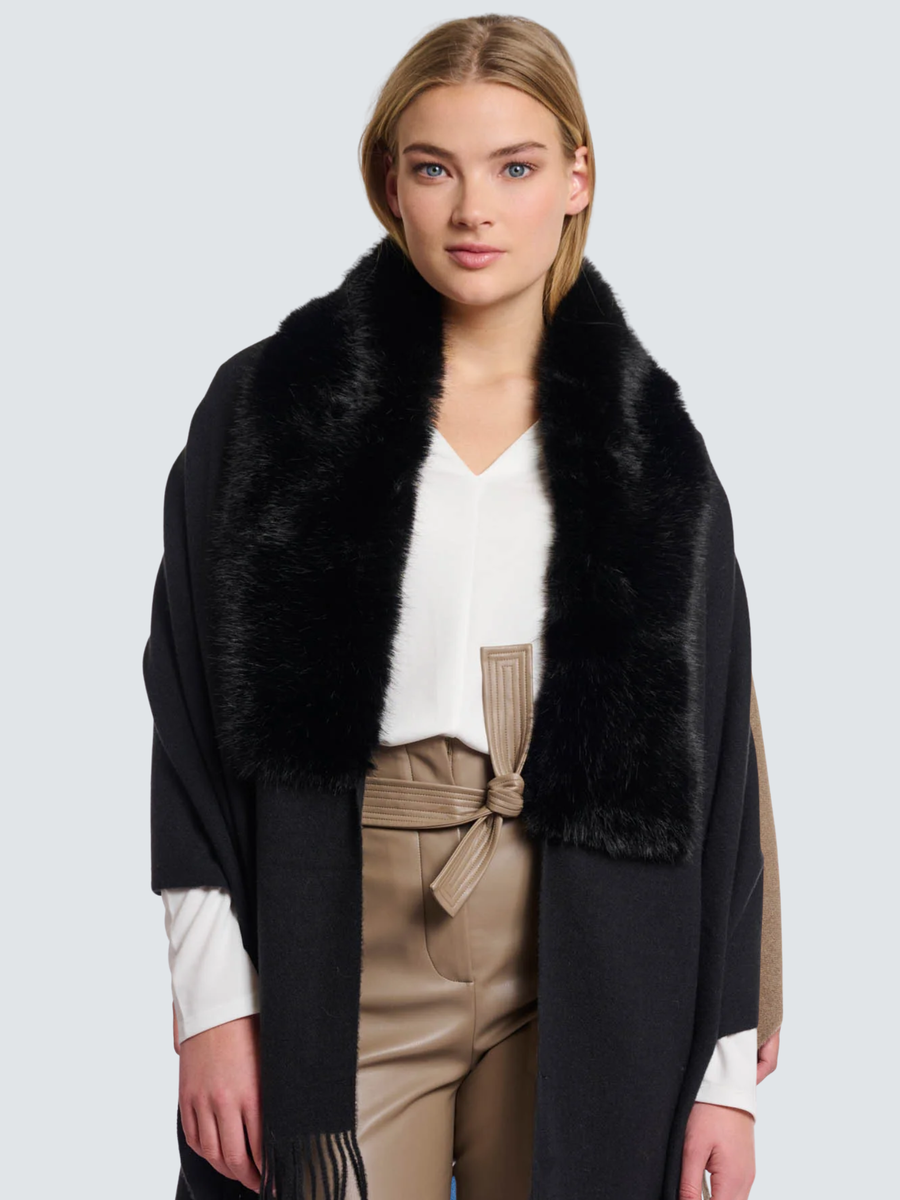 Poncho "Wendy" Rino & Pelle nero Wendy.7002511 Black Rino & Pelle 