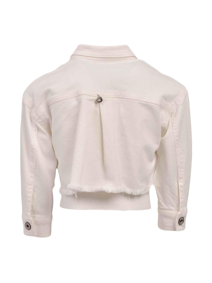 Giubbino in denim bianco JB43F74G39 3102 Dixie Kids 