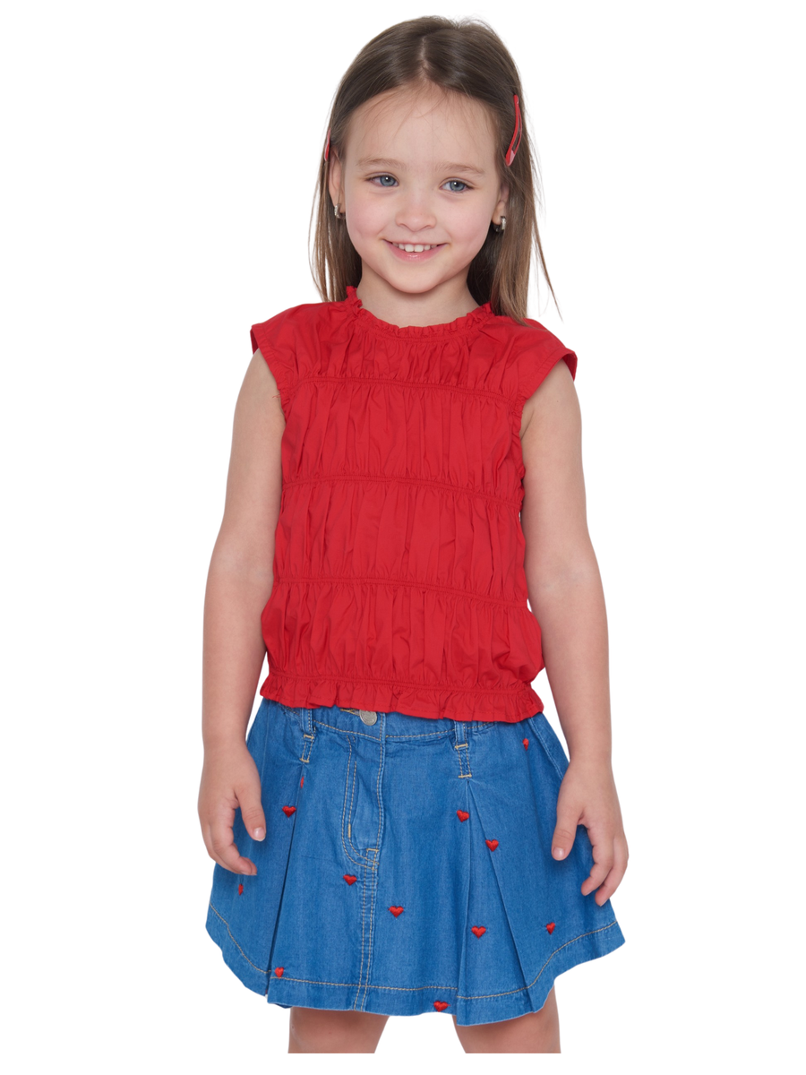 Gonna jeans Tobetoo con cuoricini 332GTBS25 JEANS Tobetoo 