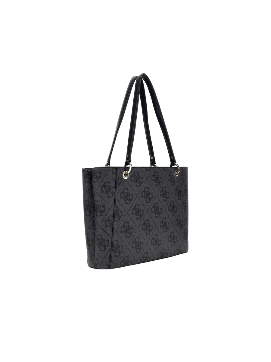 Borsa shopper Guess nero con bande verticali bianche HWOS9672250 CLO Guess 