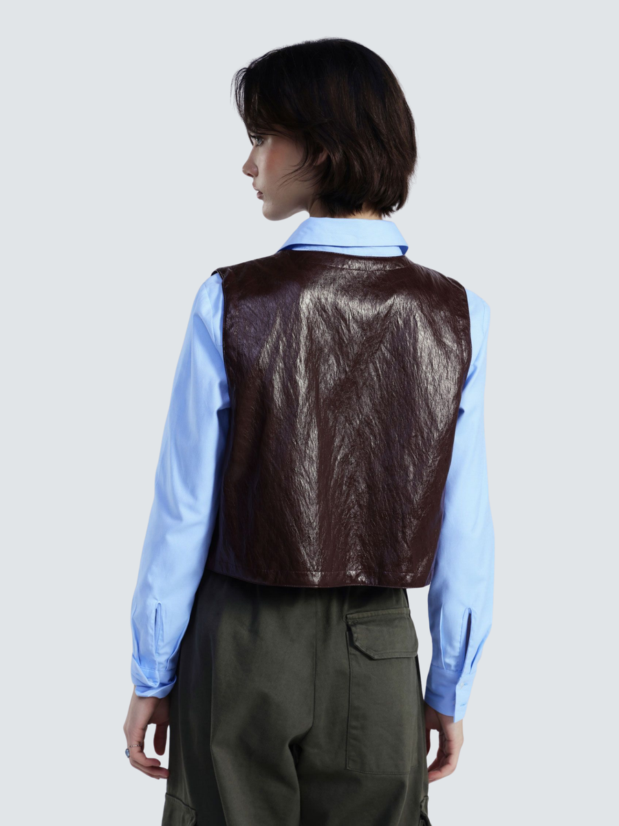 Gilet corto Dixie bordeaux senza chiusura LAH8KEZ BORDEAUX Dixie 