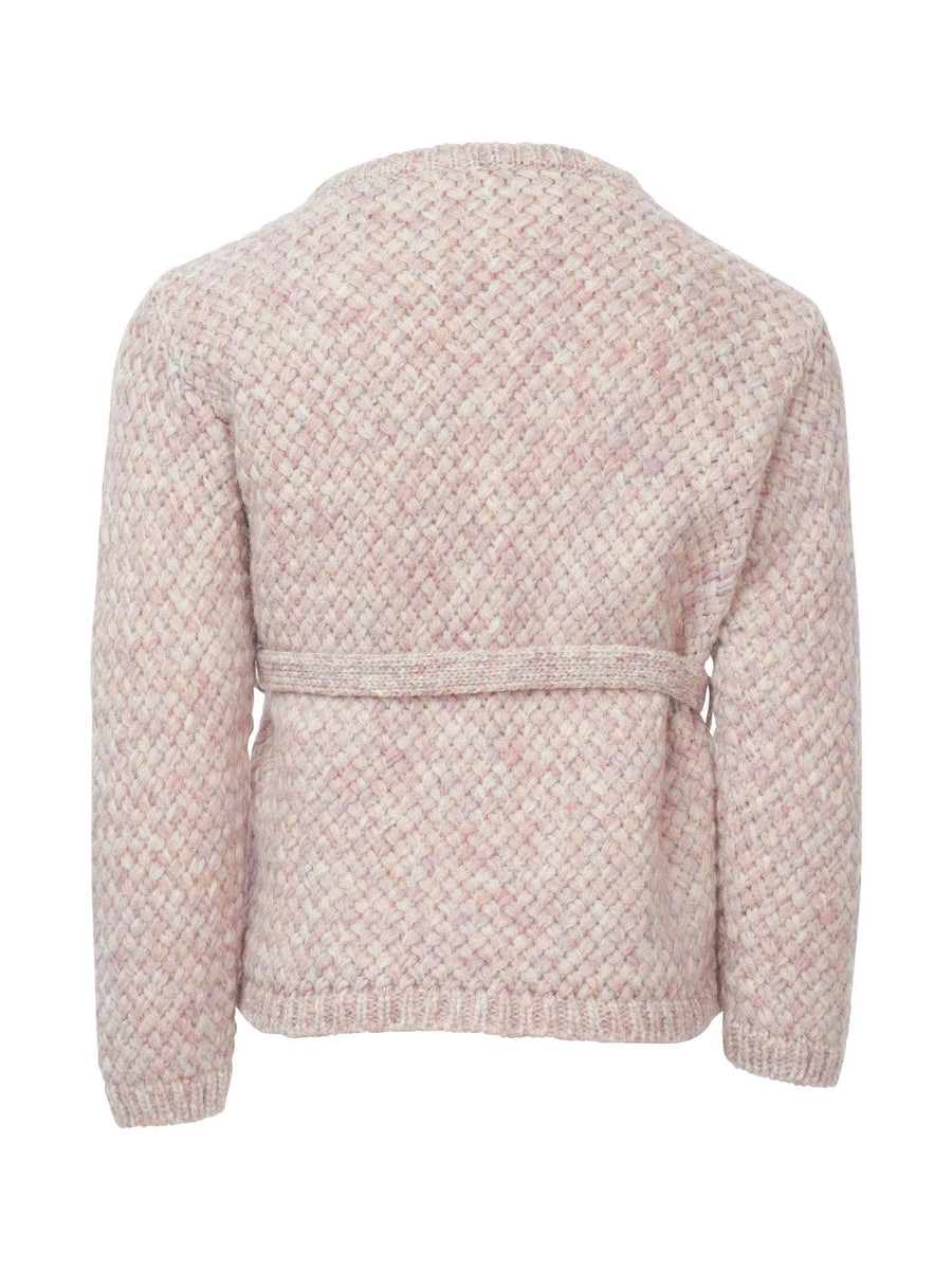 Cardigan intrecciato lilla e rosa 2R9A20W0084 504 Douuod 