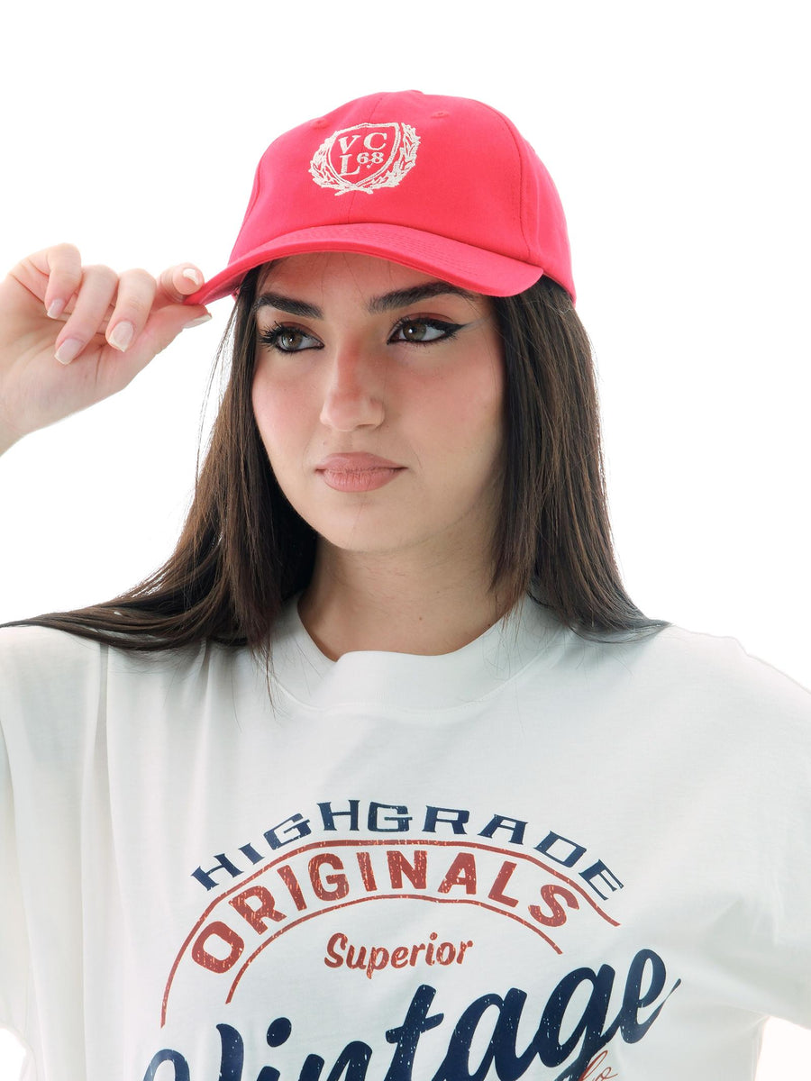 Cappello Vicolo rosso con logo iconico frontale AD0057 ROSSO Vicolo 