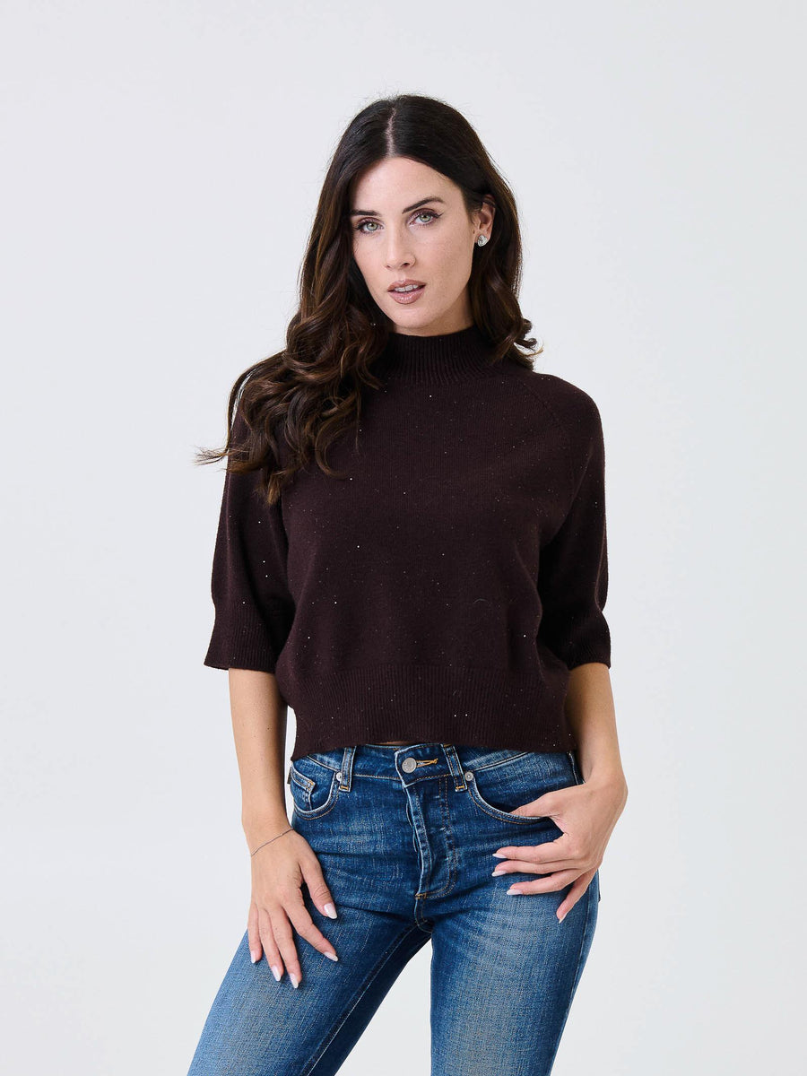 Maglione a 3/4 Kontatto mogano 3M0903C MOGANO kontatto 