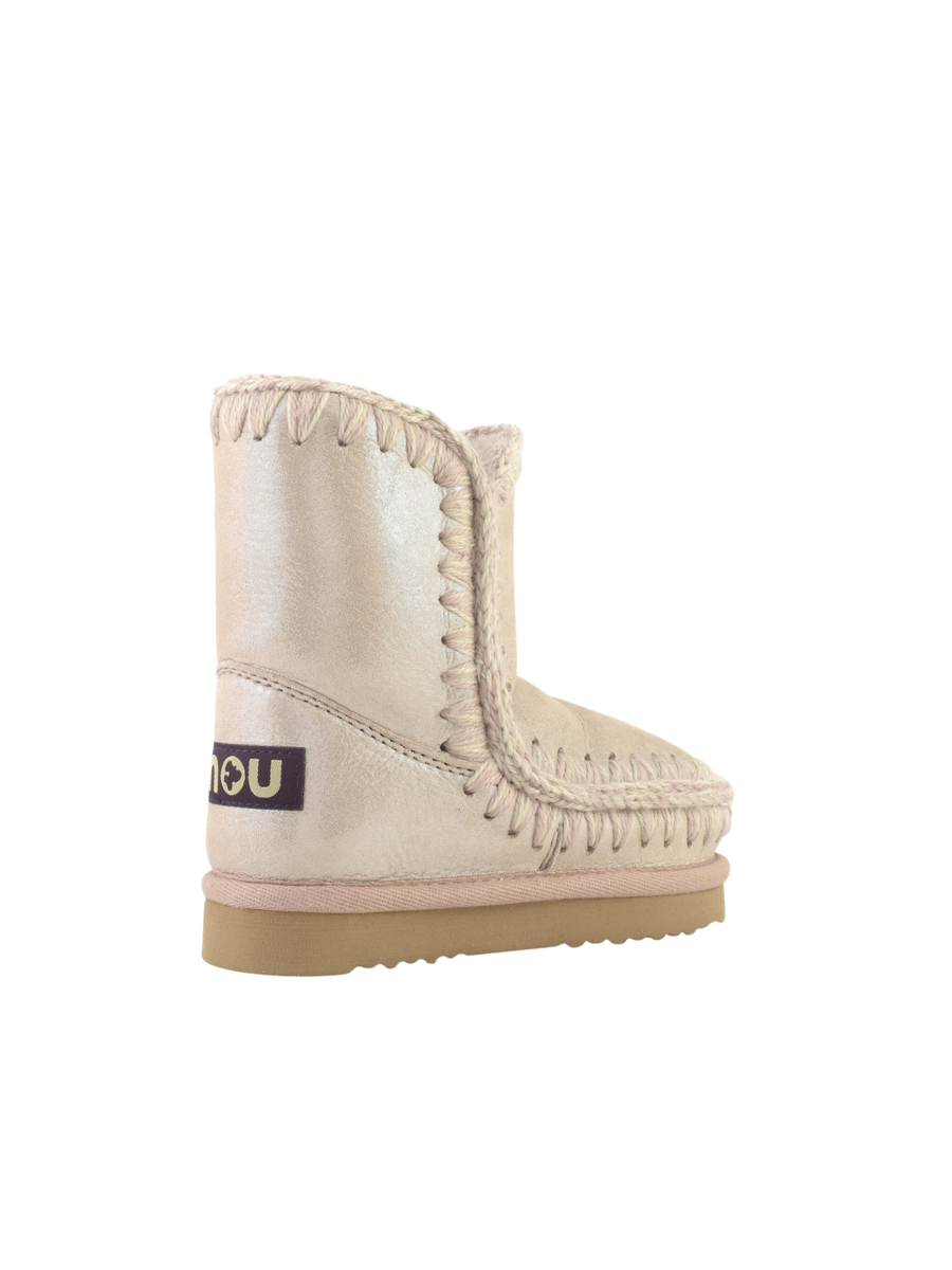 Mou "Eskimo Kid Special Leather"  microglitter rosa e beige MU.FK101000C MGROBE Mou 