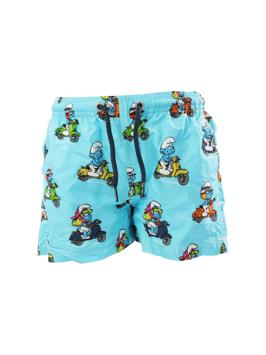 Costume bermuda stampa Puffi JEA0004 05320D MC2 SAINT BARTH 