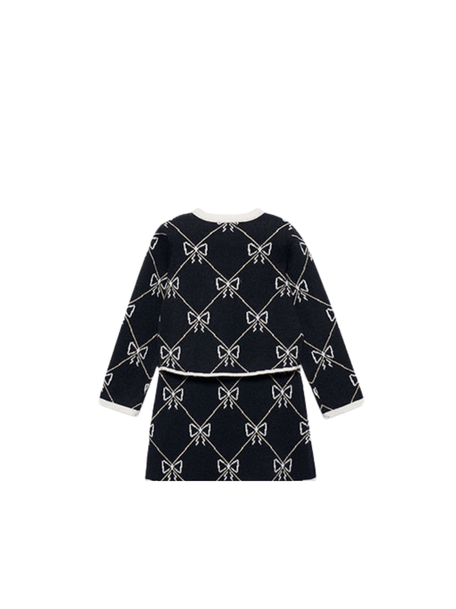 Completo Abel & Lula nero con stampa fiocchi 5538 Nero Abel & Lula 