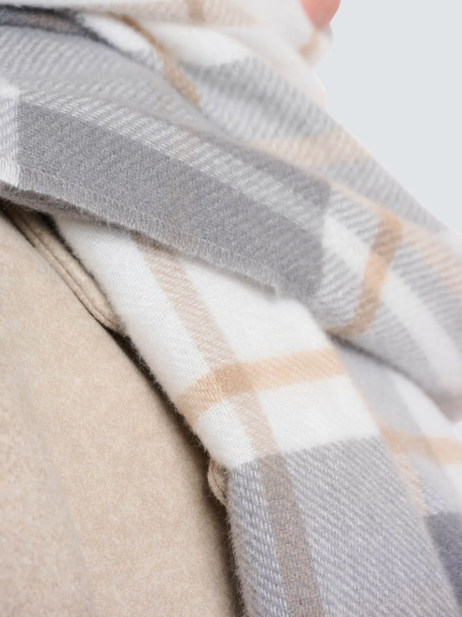 Sciarpa "Eunice scarf" Rino & Pelle grigia con inserti a contrasto Eunice.7002512 Grey mix Rino & Pelle 