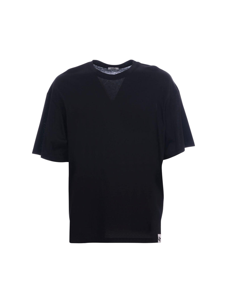 T-Shirt Imperial nero con patch sul fondo TU81JAK NERO Imperial 