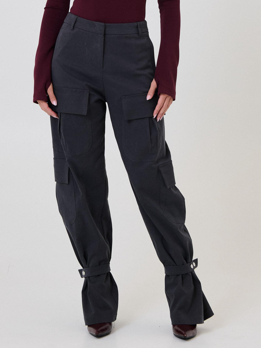 Pantalone cargo Silence Limited grigio con coulisse sul fondo SD2015MAD GRAPHITE Silence Limited 