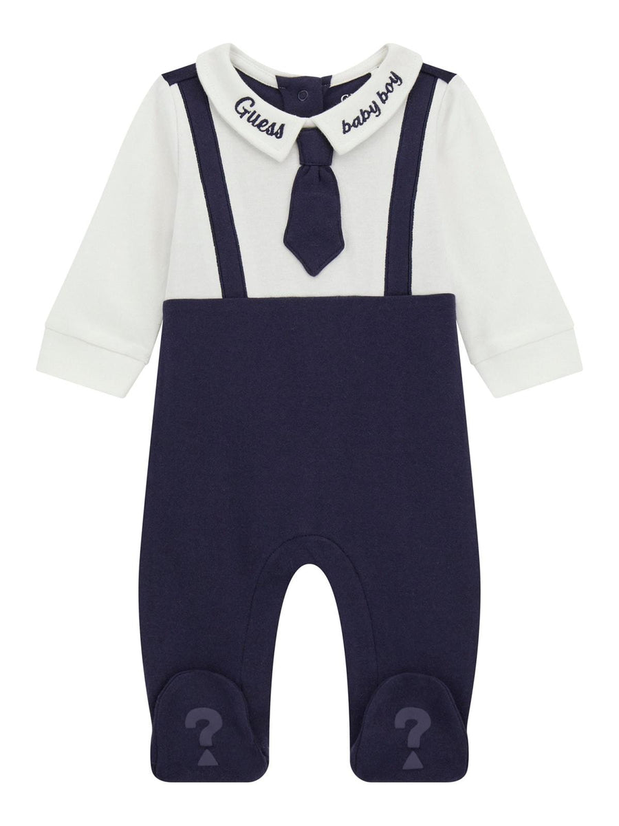 Tutina Guess con finte bretelle e scritta "Guess baby boy" P4BG01KBEG0 G018 Guess 