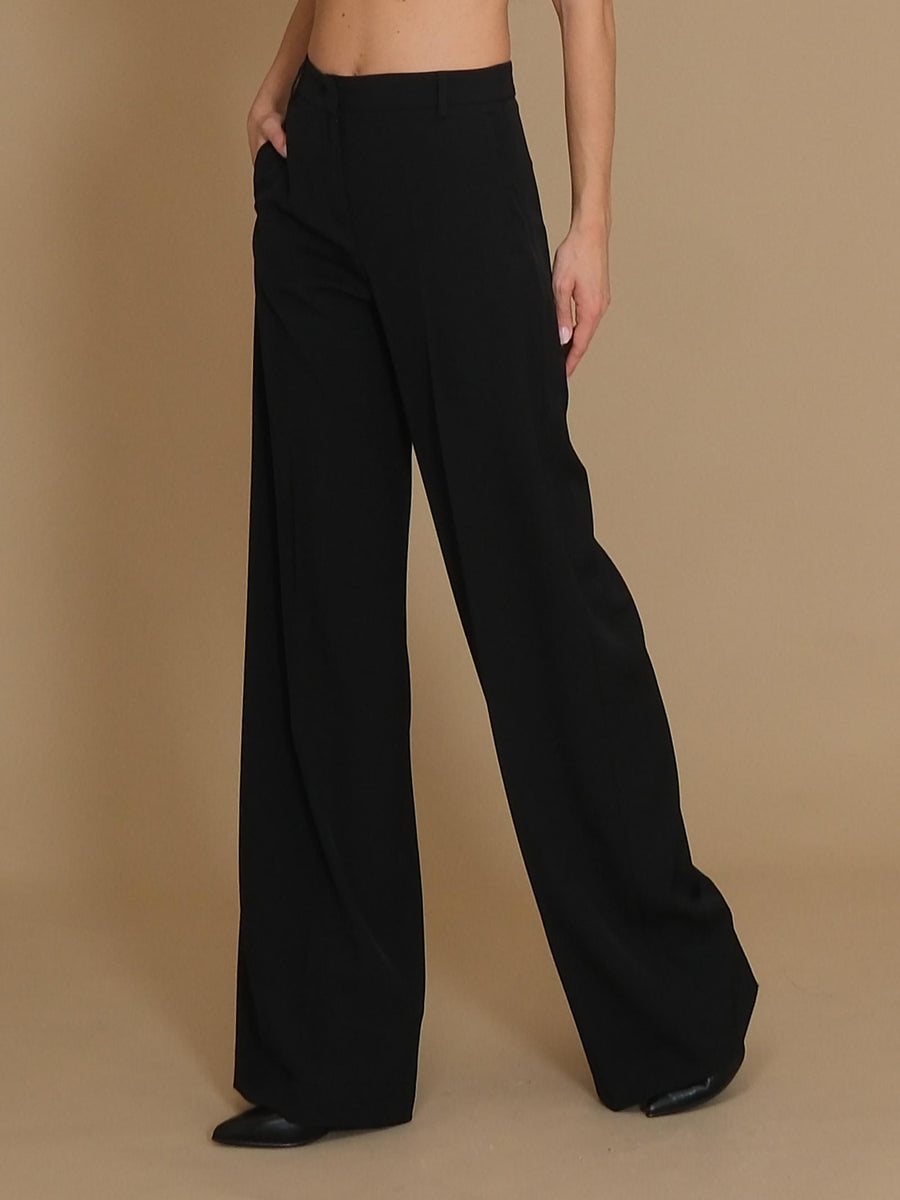 Pantalone "agata" Silence Limited nero a palazzo SD2028 NERO Silence Limited 
