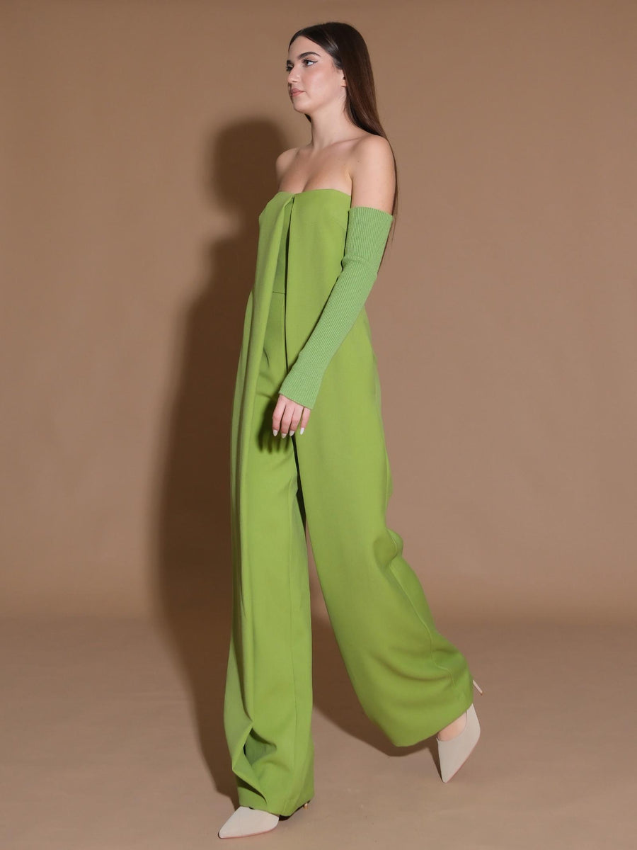 Tuta Space verde con maniche removibili in maglia TUT621WALL MELA Silence Limited 