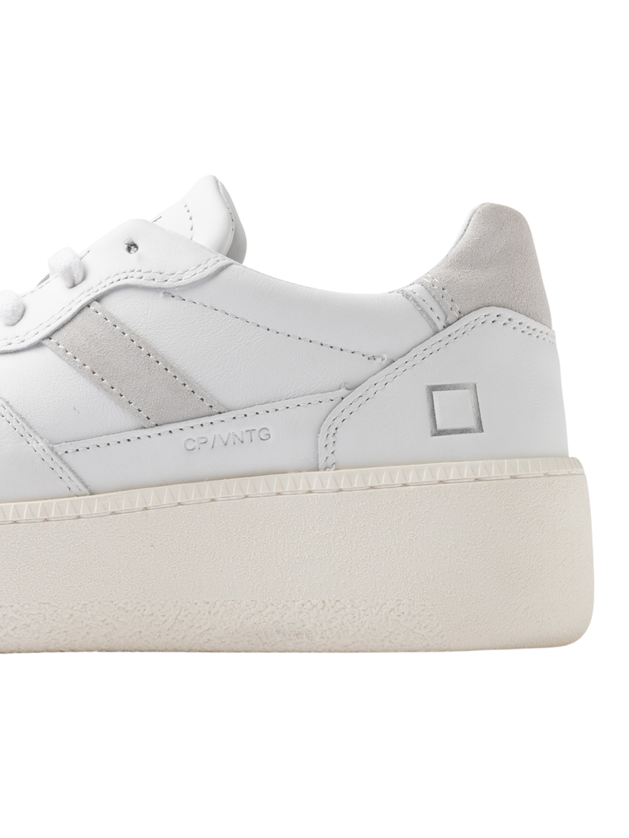 Snekaers "Court" D.a.t.e. vintage calf bianche W431-CP-VC WH Date 