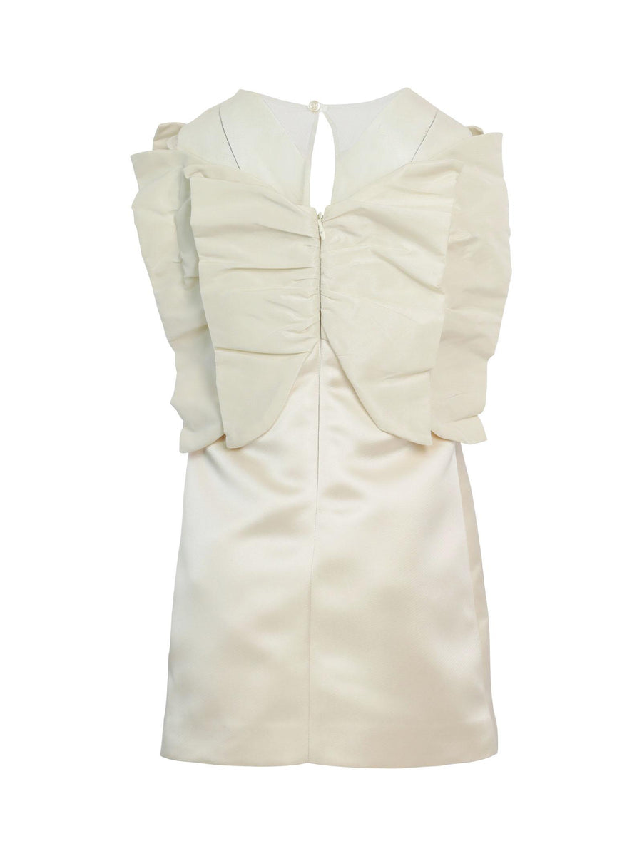 Abito corto avorio con fiocco AB451RA53B 0009 Elisabetta Franchi 