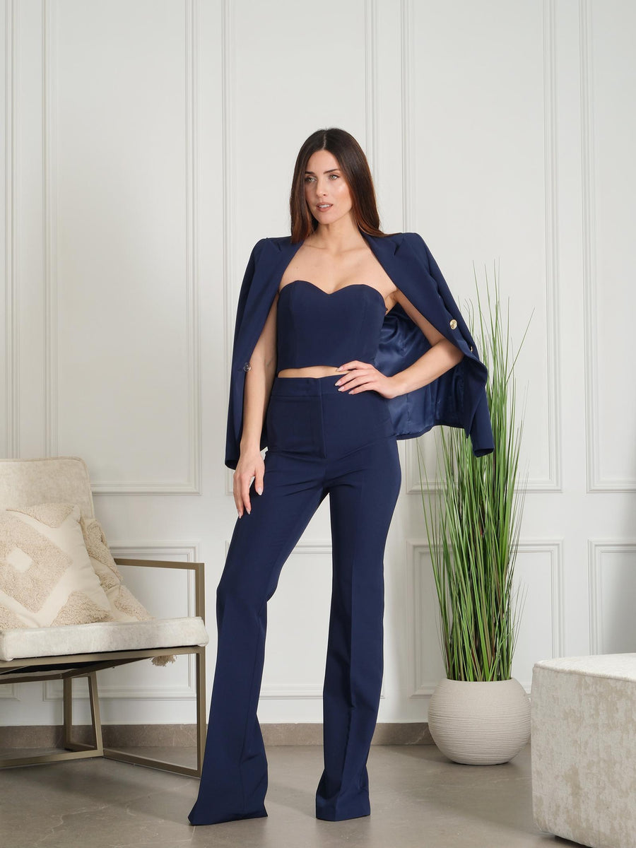 Top a cuore Silence Limited blu navy BOU845 NAVY Silence Limited 