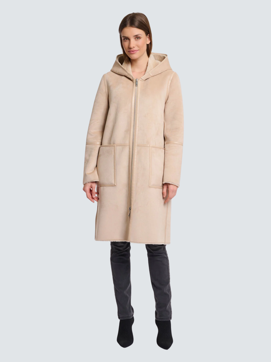 Cappotto "Ova reversible coat" Rino & Pelle beige Ova.7002511 Oat Rino & Pelle 