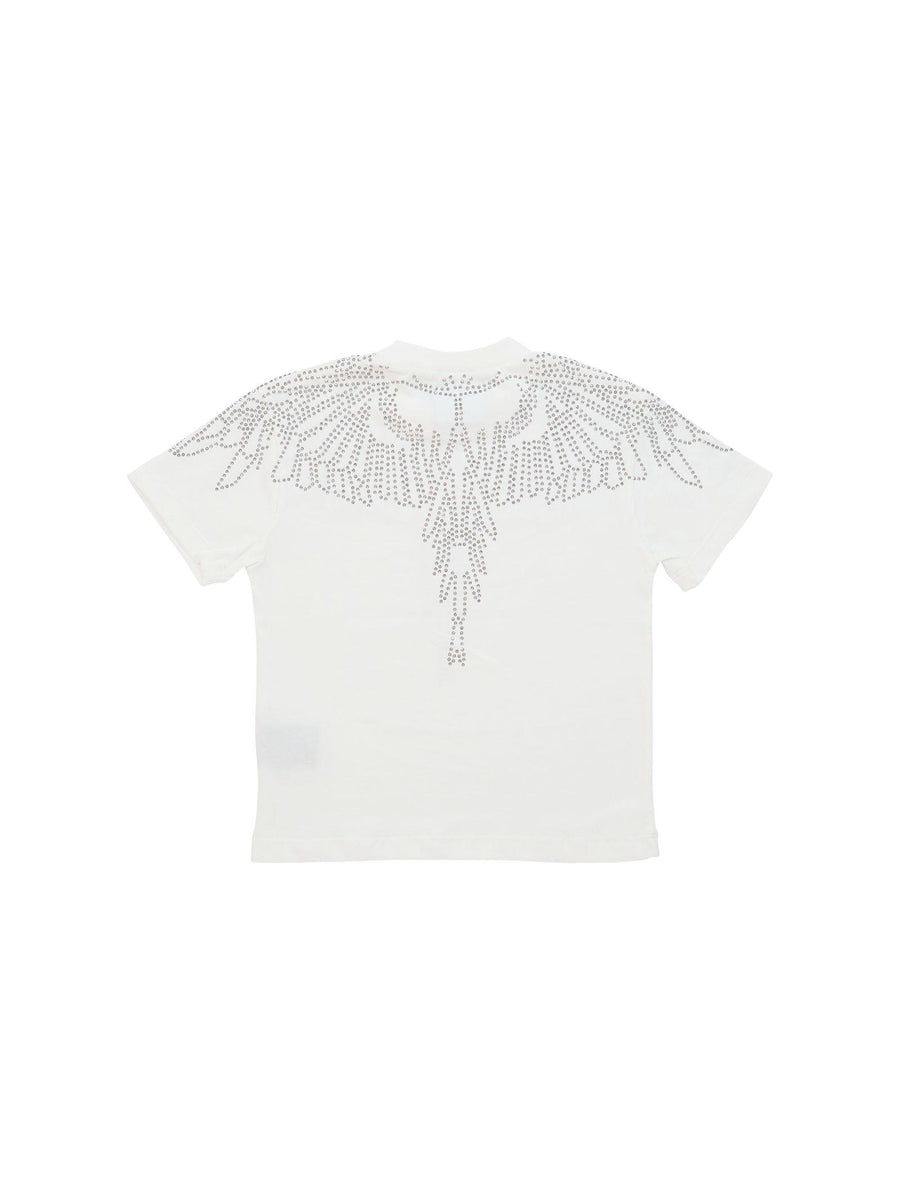 T-Shirt County of Milan bianca con ali in strass TH013 002 County of Milan 