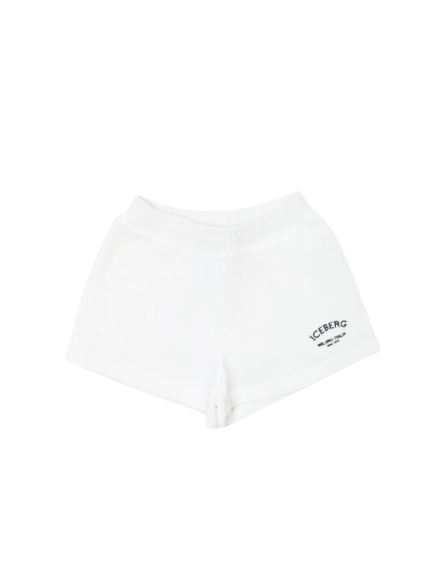 Shorts Iceberg bianco con logo lettering SHICE5150J OFFWHITE Iceberg 
