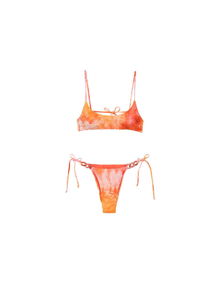 Bikini Me Fui arancione con accessori su slip regolabile 0731 X32 Me Fui 