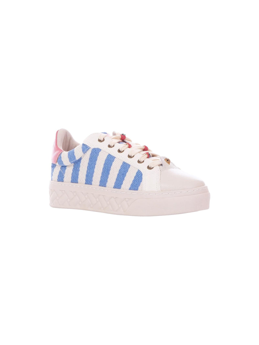 Sneakers Kurt Geiger bianca con dettagli azzurri e fragoline 1290789339 BLUE Kurt Geiger 