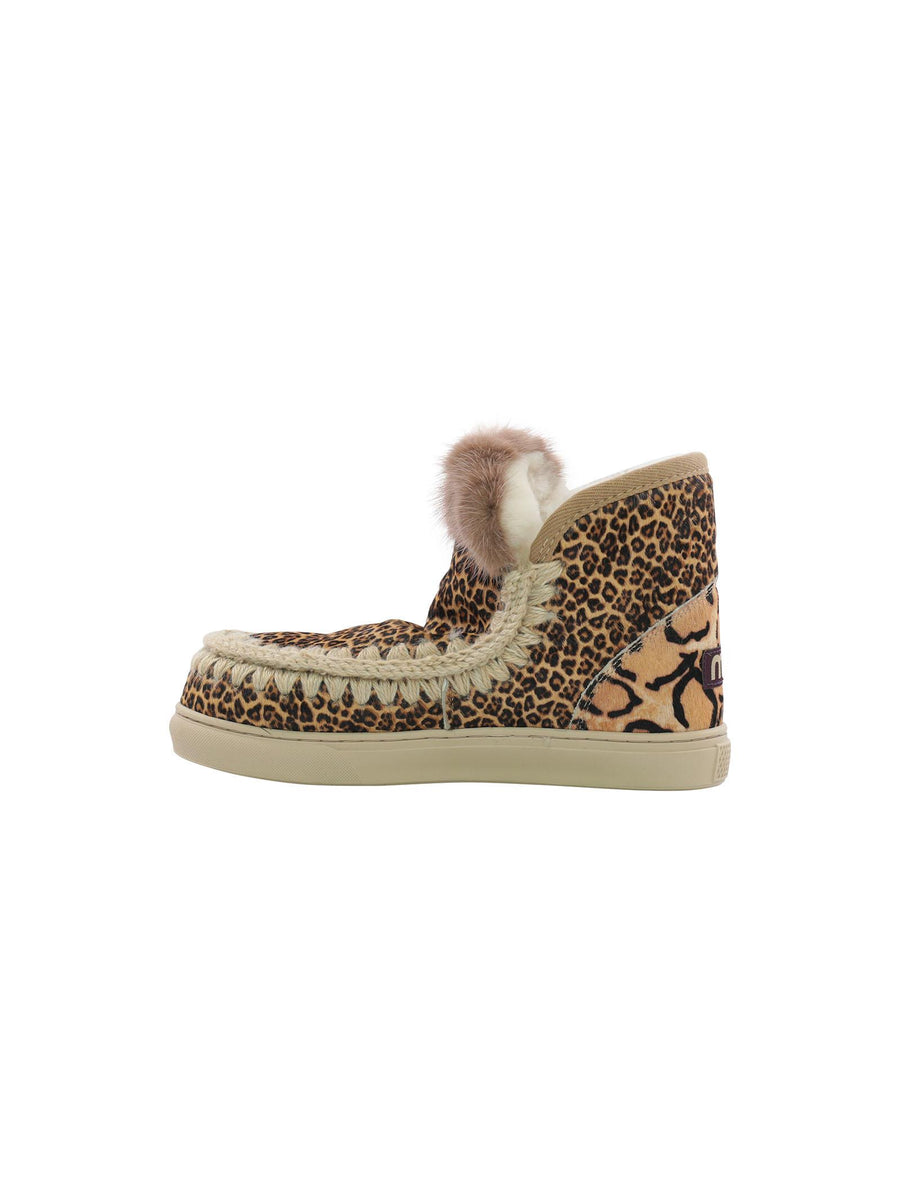 Sneakers eskimo  con patchwork animalier FW111007D POSMCH Mou 