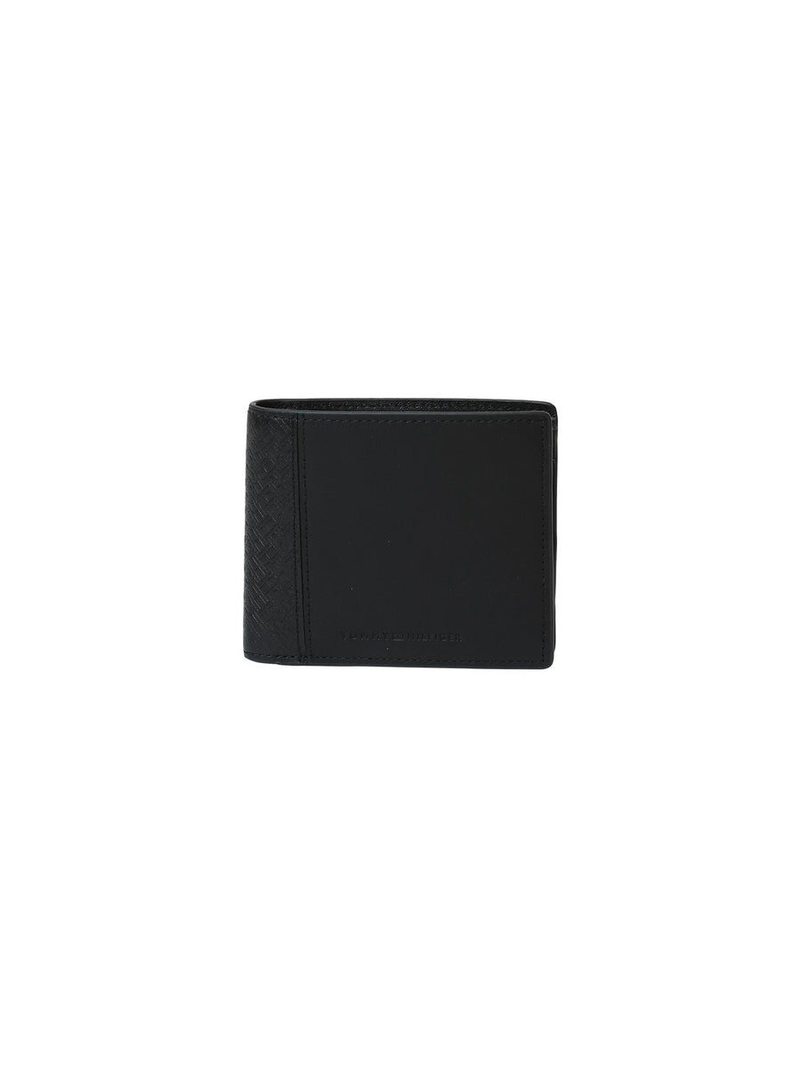 Portafogli nero con bandierine in rilievo AM0AM09548 BDS Tommy Hilfiger 