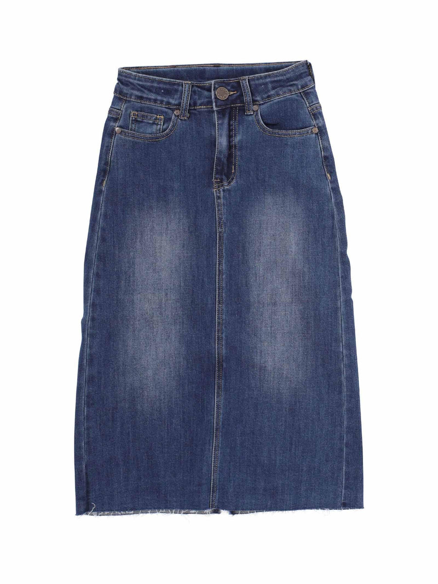 Gonna lunga in denim bambina Manila Grace MFJF24G172 JEANS Manila Grace 