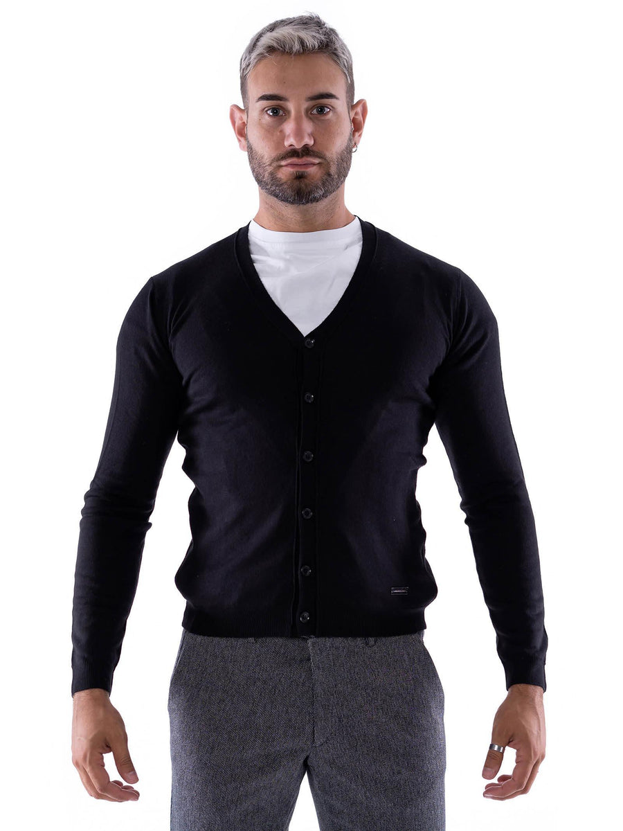 Cardigan nero Alessandro Dell'acqua AD0201T2024 80 Alessandro Dell'Acqua 