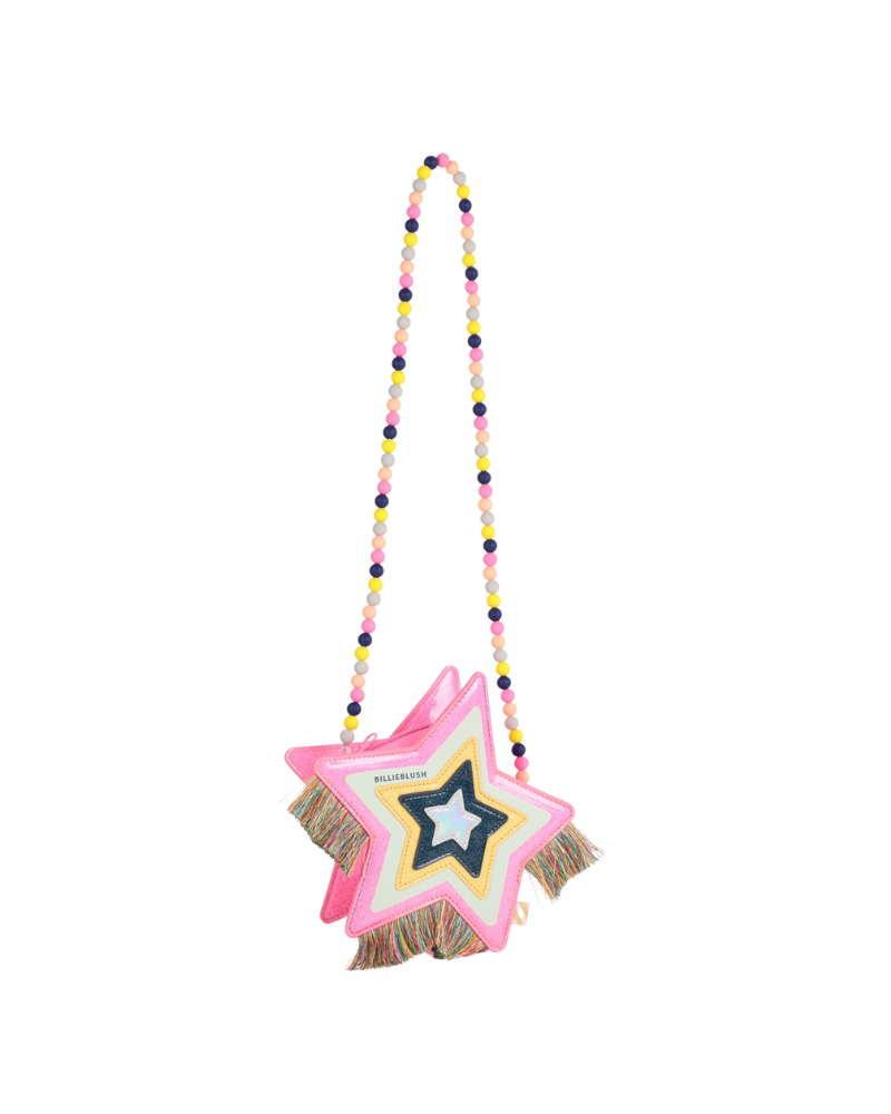 Mini borsa a stella Billie Blush multicolor con frange e tracolla con perline U21534 473 Billie Blush 