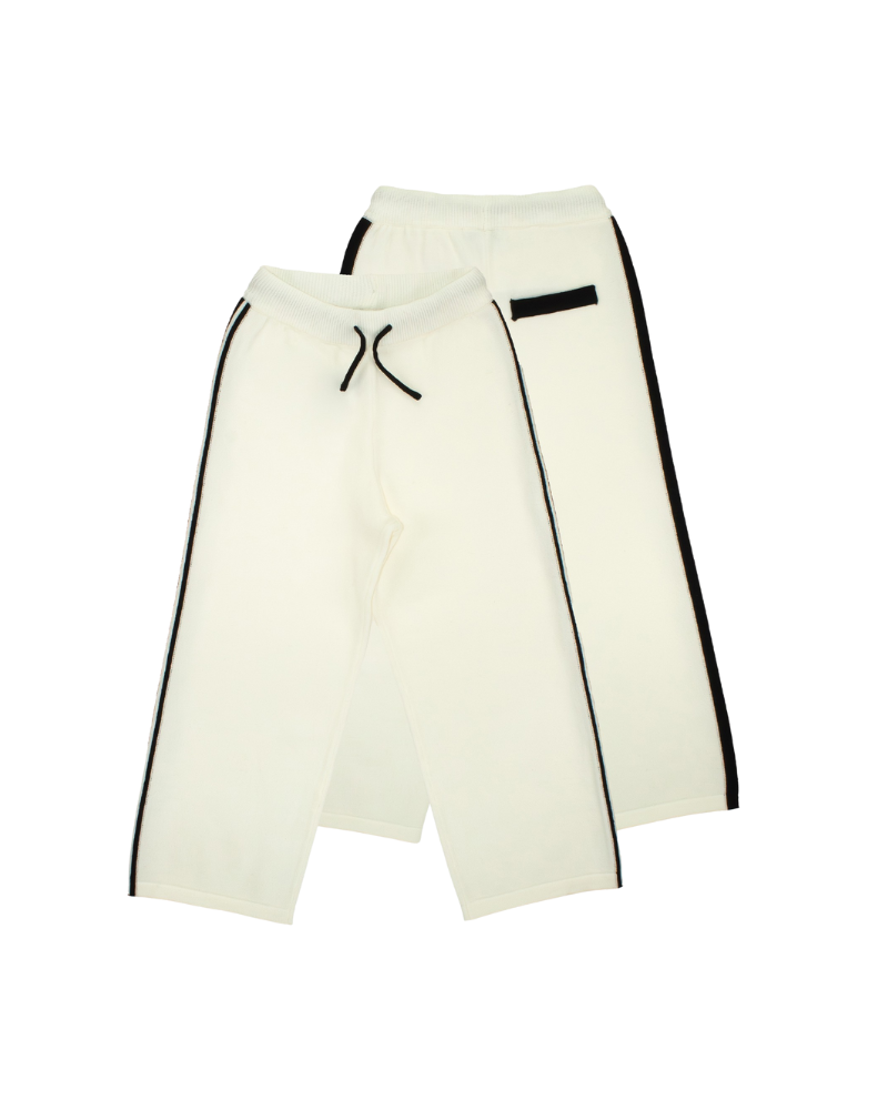 Pantalone Tobetoo bianco con bande laterali nere TB972W25 LAT/NE Tobetoo 