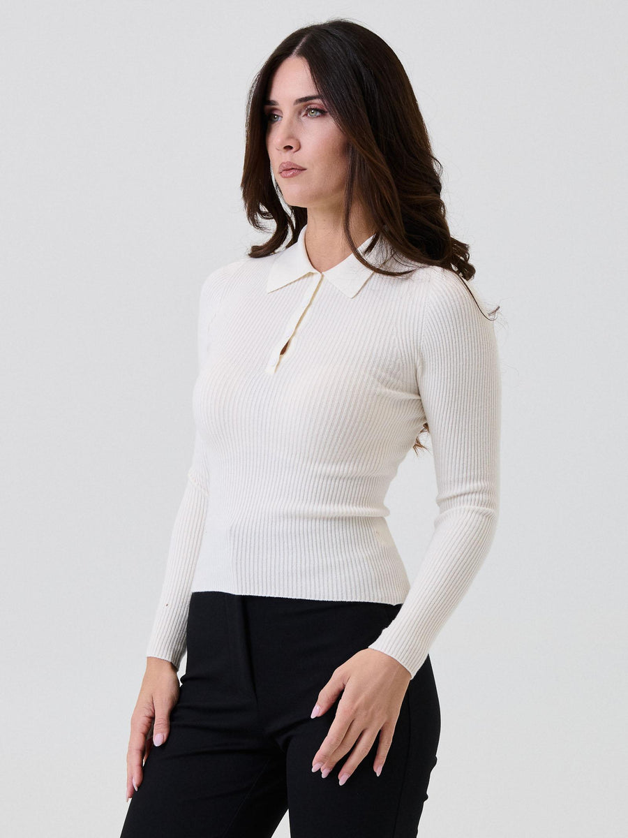 Polo a costine Armoire crema R3294 CREMA Armoire 