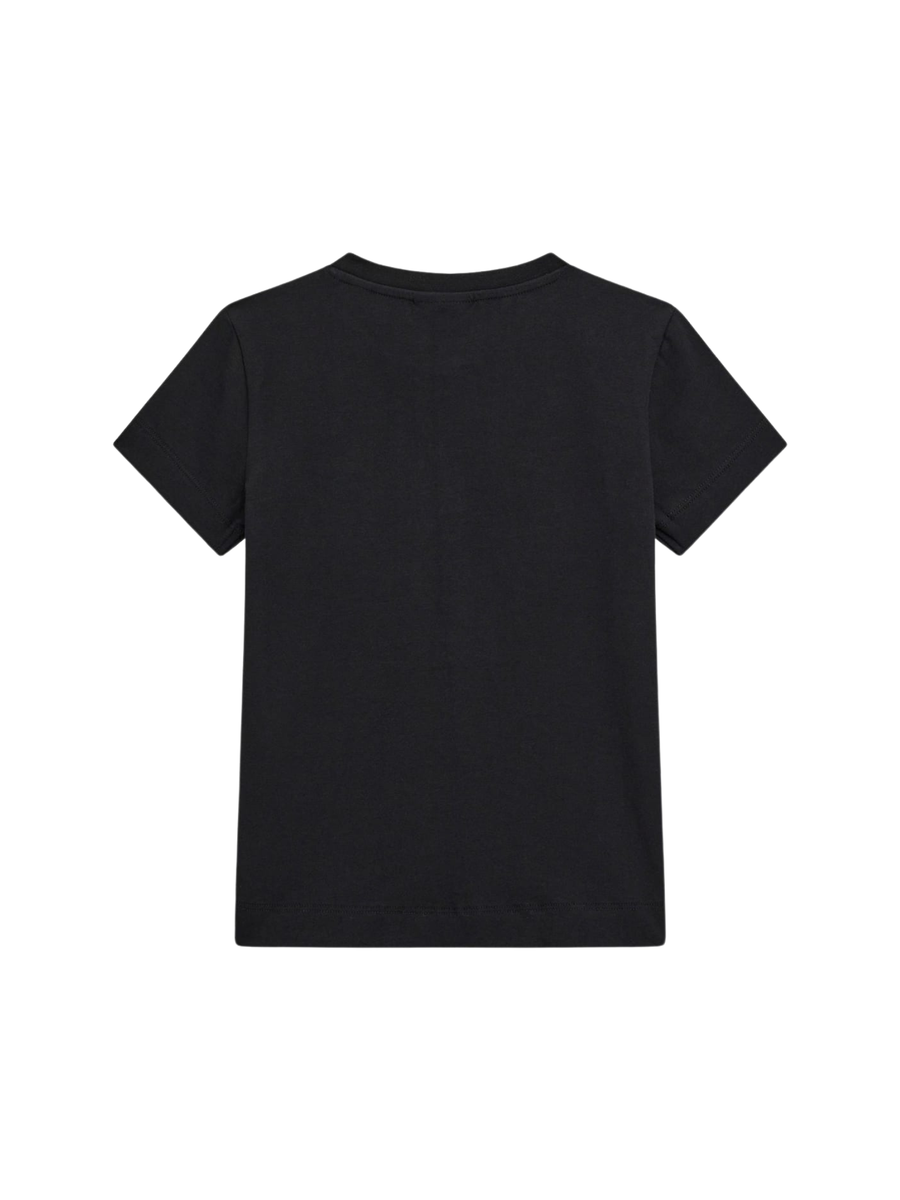 T-Shirt Guess nera con cuore glitterato J5RI46J1314 JBLK Guess 