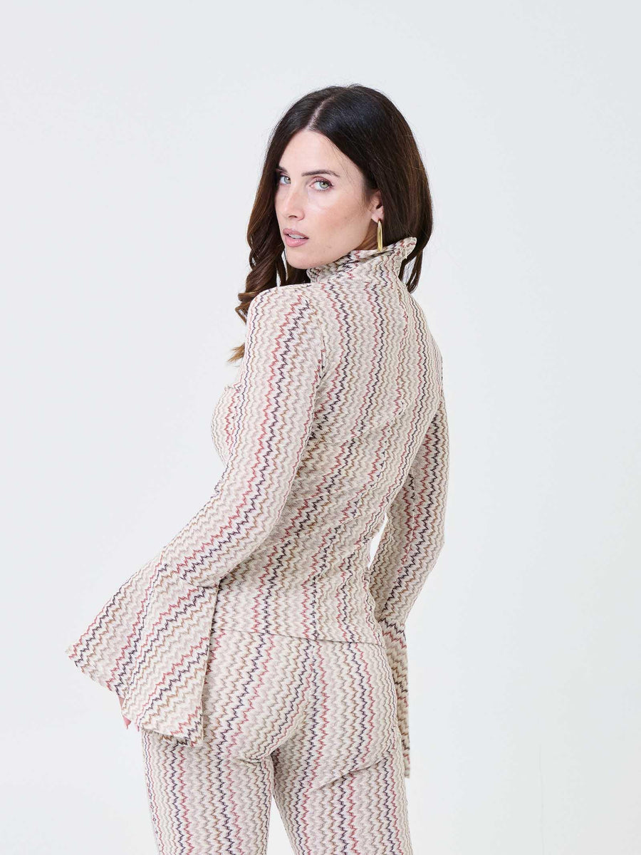 Maglia a collo alto Pho Firenze multicolor a zig zag 4324037 SPICES PHO FIRENZE 