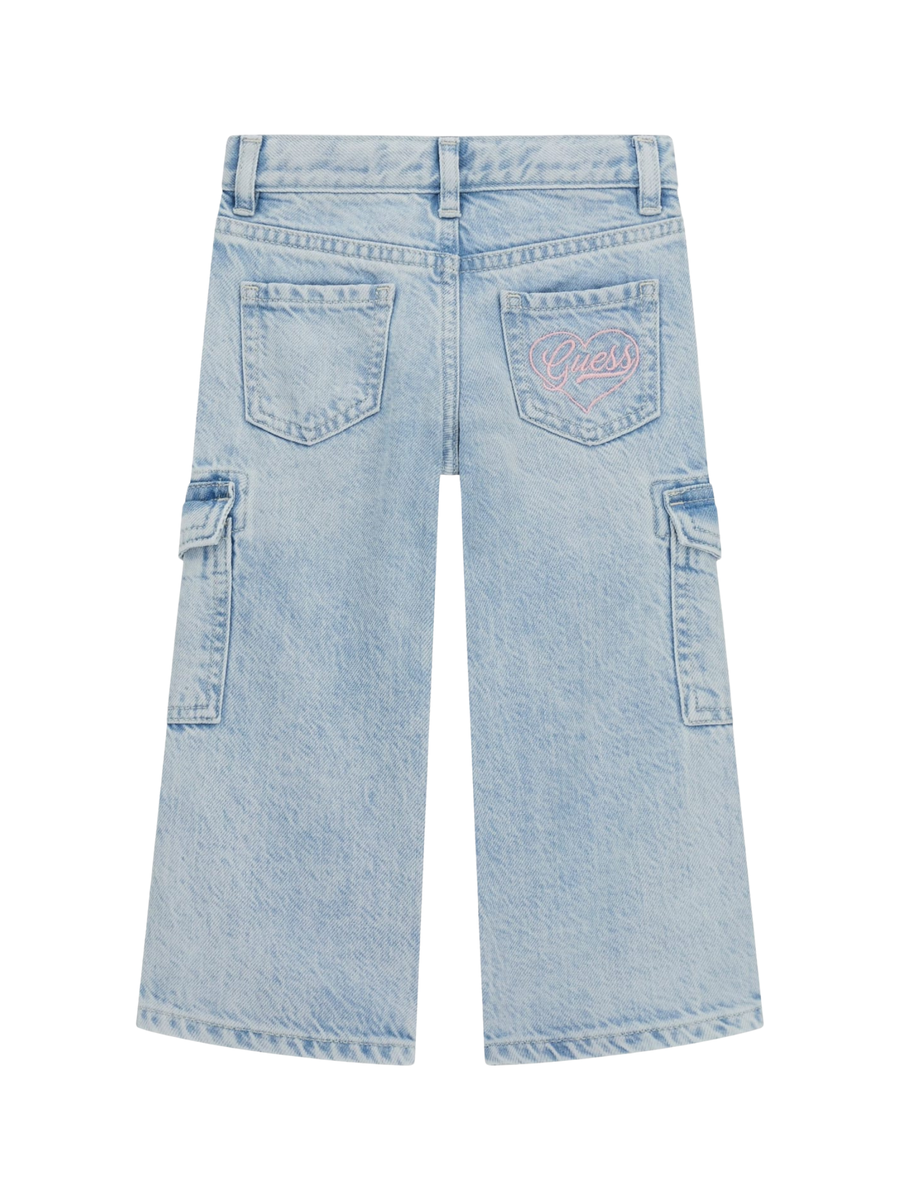 Jeans cargo Guess azzurro in denim K5GA00D4MU2 BCTT Guess 