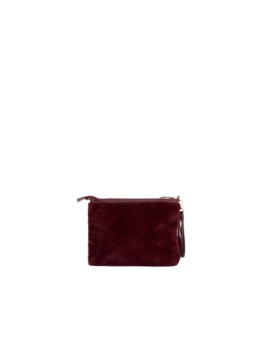 Maxi pochette in ecopelliccia Fk bordeaux FA25-WW0205BD UNI Fk 