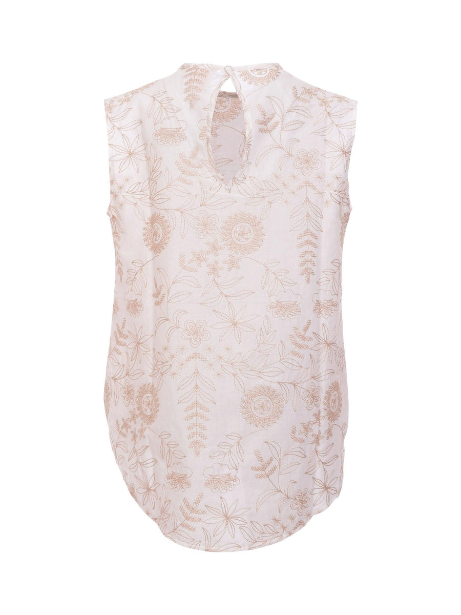 Abito Cocò et Mamà bianco con ricami all over beige AURORA BIANCO Cocò et Mamà 