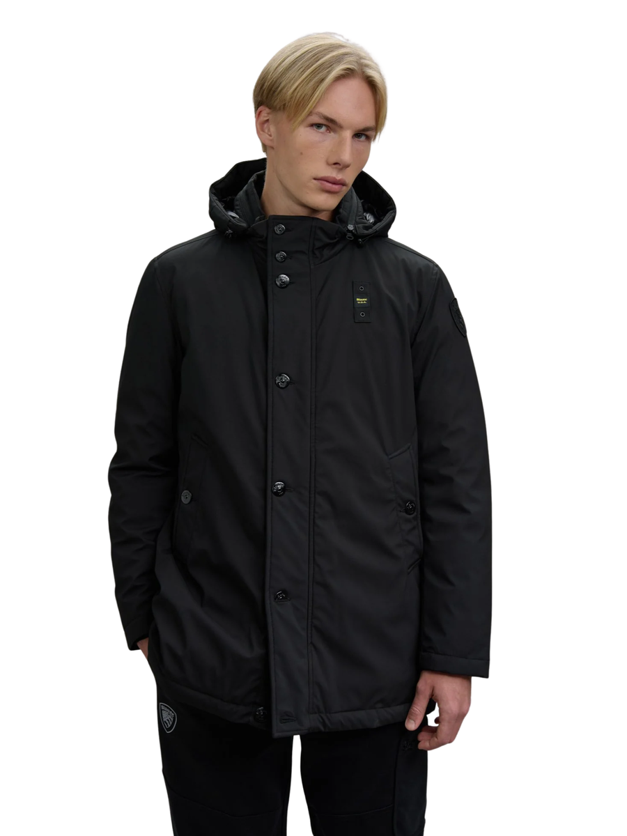 Parka con cappuccio removibile "Chester" Blauer nero BLUK03142 999 Blauer 