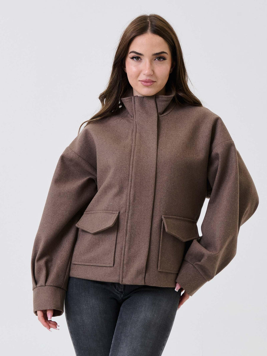 Cappotto corto Silence Limited taupe SLGI009 TAUPE Silence Limited 