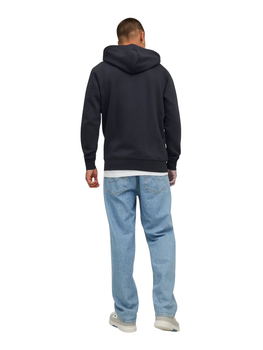 Felpa con zip e cappuccio Jack & Jones nera 12210830 Black Jack & Jones 