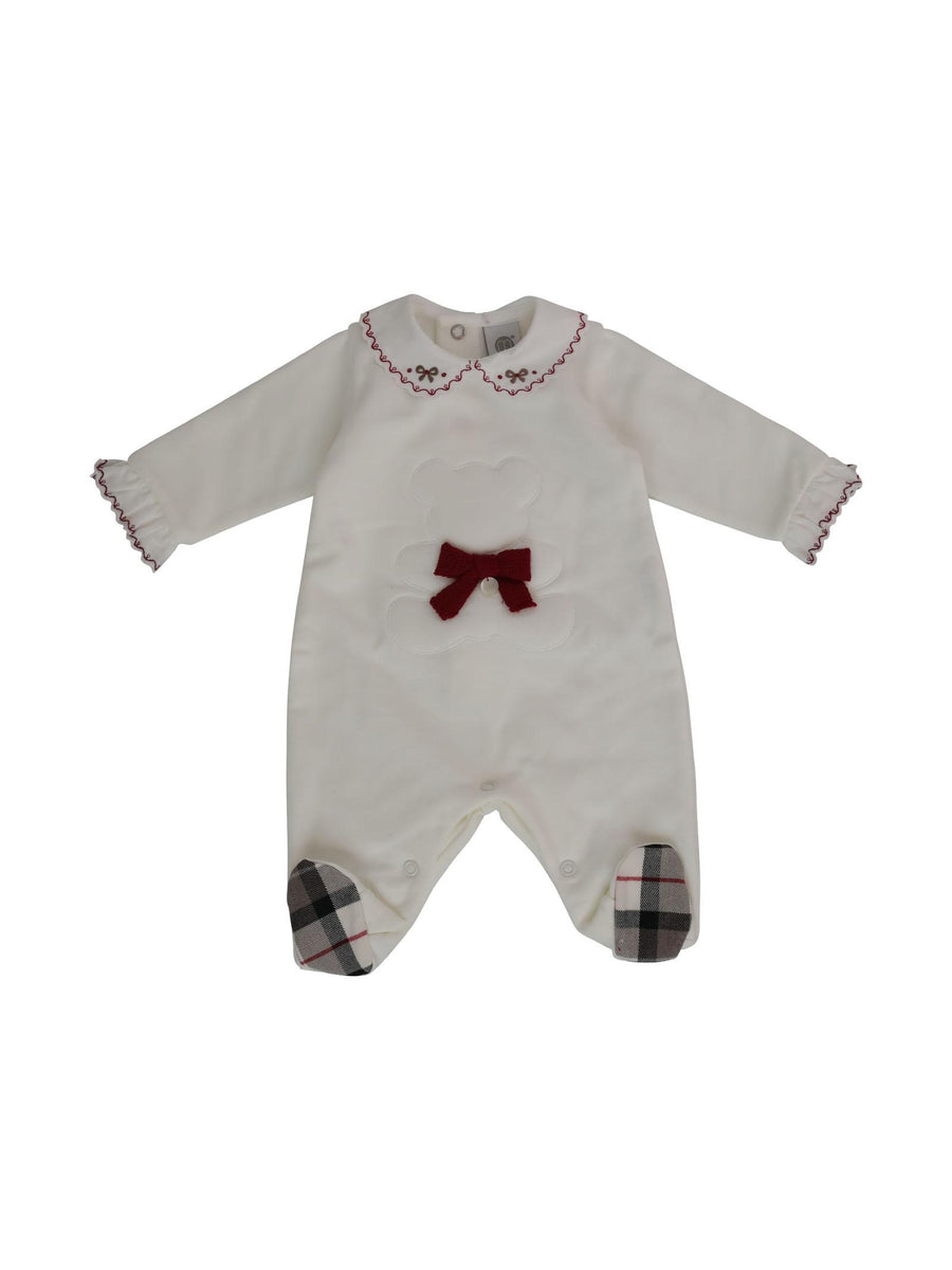 Tutina bianca con patch orsetto IF1514F C2829 Marlù 