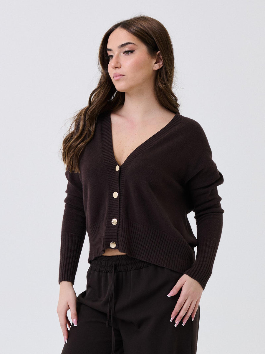 Cardigan Armoire moro con bottoni dorati IT1415 MORO Armoire 