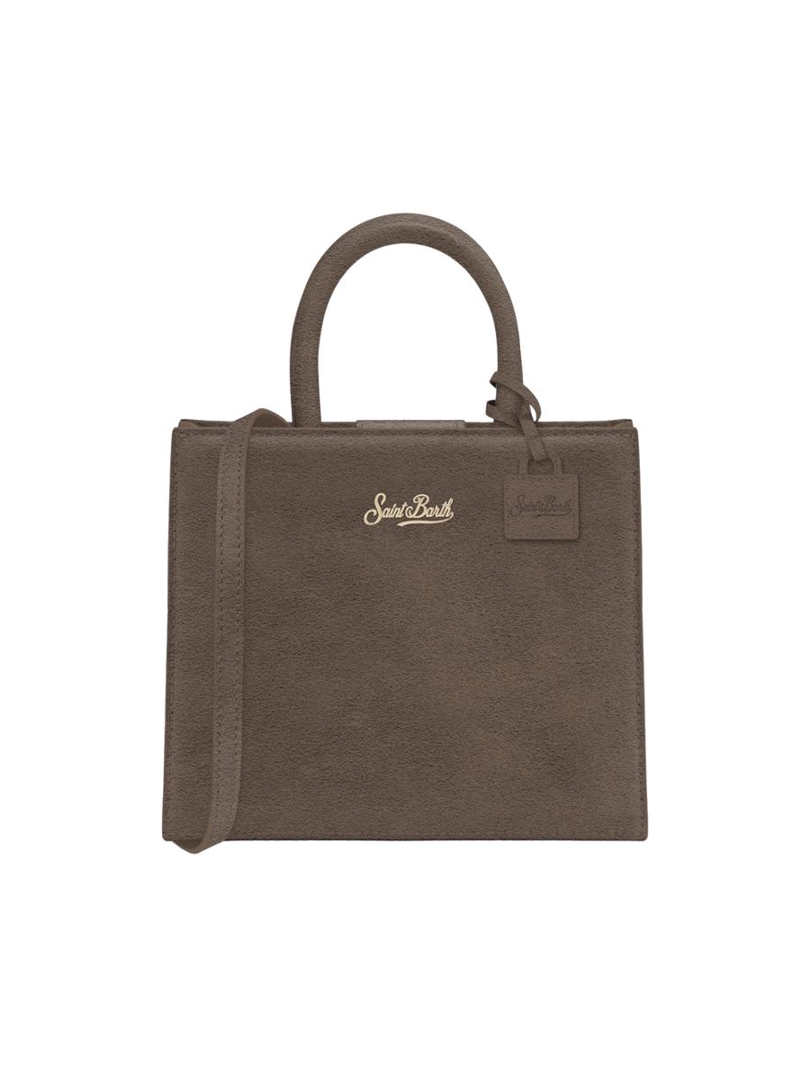 Borsa mini a mano "18" Saint Barth marrone in pelle scamosciata SHBM0001 00708I MC2 SAINT BARTH 