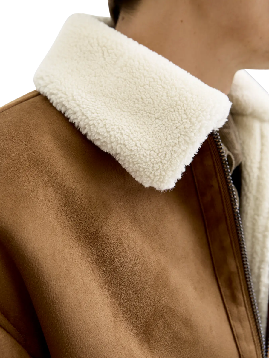 Giubbino Jack & Jones cognac con interno in ecopelliccia 12282444 Toffee Jack & Jones 