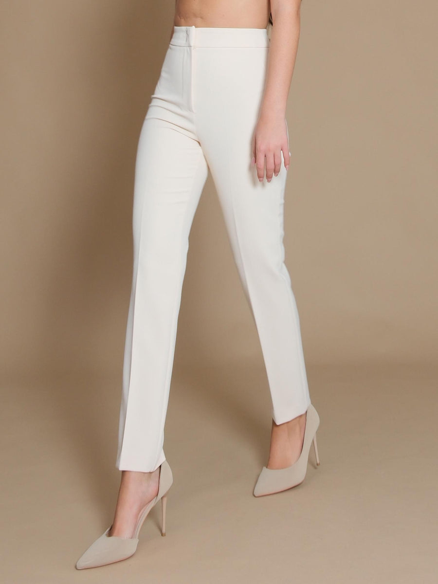 Pantalone Silence Limited slim basic bianco NP2002CREPE MILK Silence Limited 
