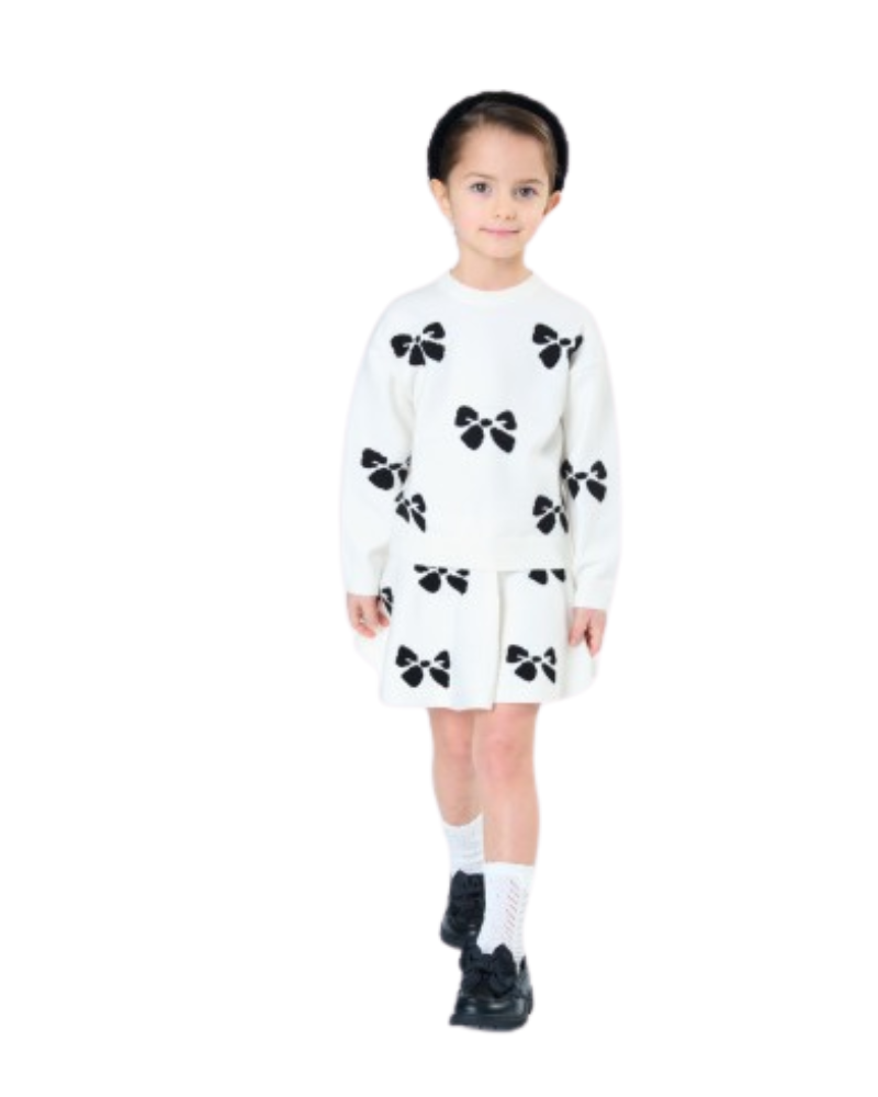 Gonna svasata Tobetoo bianca con fiocchi neri TB961W25 LAT Tobetoo 